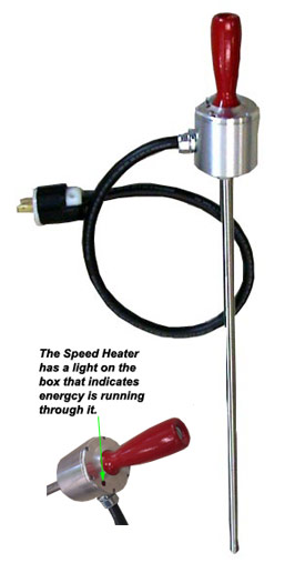 The speed heater will heat bolts up to 4 times faster than standard heaters
